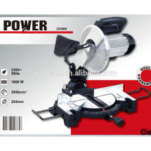 Low Noise 255mm 1800w Induction Motor Wood/Aluminum Cutting Miter Saw Machine Industrial Cut-Off Saw